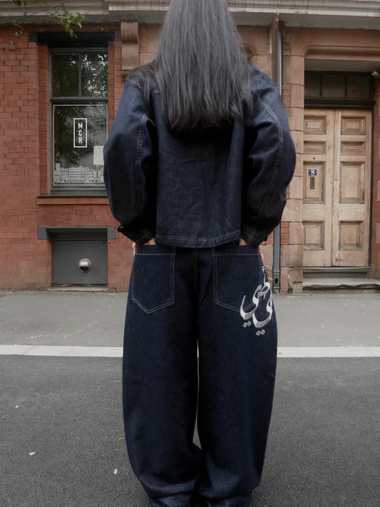 THE ASILI MEGA BAGGY JEANS IN NAVY BLUE